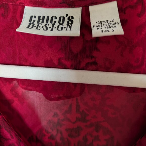 Sheer Chico's Ruffled Blouse - Picture 3 of 6